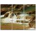 Design Art Waterfall Cascade w/ Waters - 3 Piece Graphic Art on Wrapped Canvas Set Canvas in White | 28 H x 36 W x 1 D in | Wayfair PT10452-3P