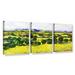 Darby Home Co Yellow Weeds 3 Piece Painting Print on Wrapped Canvas Set Canvas in White | 24 H x 36 W x 2 D in | Wayfair DRBC3055 31559329
