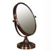 Darby Home Co Oval Brown Magnify Mirror Metal | 12.25 H x 8.25 W x 4.75 D in | Wayfair DRBC4270 32063674