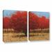 Darby Home Co Orange Trees I 2 Piece Painting Print on Wrapped Canvas Set Metal in Brown/Orange | 32 H x 48 W x 2 D in | Wayfair DRBC4908 32409789