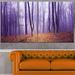 Design Art 'Magenta Foggy Fairytale Forest' 4 Piece Photographic Print on Wrapped Canvas Set Canvas in Green/Indigo | 28 H x 48 W x 1 D in | Wayfair