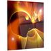 Design Art 'Warm Yellow Fractal Design' Graphic Art on Metal in Red | 28 H x 12 W x 1 D in | Wayfair MT13032-12-28