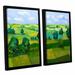 Darby Home Co Minnesota Fields 2 Piece Framed Painting Print on Canvas Set Canvas in Blue/Green | 24 H x 32 W x 2 D in | Wayfair DRBC2884 31558823