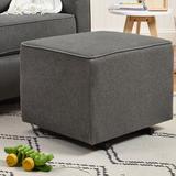 DaVinci Universal 22" Square Standard Ottoman Polyester in Gray | 16.25 H x 22 W x 20.125 D in | Wayfair M13985GY
