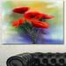Design Art Watercolor Poppy Flowers - Wrapped Canvas Graphic Art Print Metal in Red | 30 H x 40 W x 1 D in | Wayfair PT15042-40-30
