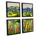 Darby Home Co Going Wild 4 Piece Framed Painting Print on Canvas Set Canvas in Blue/Green/Yellow | 48 H x 48 W x 2 D in | Wayfair DRBC2850 31558728