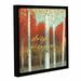 Darby Home Co Fall Promenade III Framed Painting Print on Wrapped Canvas in Gray/Green/Red | 14 H x 14 W x 2 D in | Wayfair DRBC4947 32409890