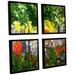 Darby Home Co Under the Branch 4 Piece Framed Painting Print on Canvas Set Canvas in Green/Red/Yellow | 48 H x 48 W x 2 D in | Wayfair