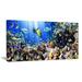 East Urban Home 'Coral Colony & Coral Fish' Graphic Art Print on Canvas Metal in Blue/Yellow | 20 H x 40 W x 1 D in | Wayfair EAAE7841 39319088