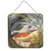 East Urban Home 'Alligator' Painting Print Plaque Metal in Gray/Orange | 6 H x 6 W x 0.02 D in | Wayfair EAAS5462 40000961