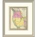 East Urban Home 'Oregon, Upper California & New Mexico, 1849' Framed Print Paper in Pink/Yellow | 24 H x 21 W x 1.5 D in | Wayfair