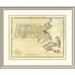 East Urban Home 'State of Massachusetts, 1795' Framed Print Paper in Brown | 31 H x 38 W x 1.5 D in | Wayfair EASN4437 39508567