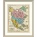 East Urban Home Map of North America, 1839 - PIcture Frame Print Paper in Brown, Size 38.0 H x 31.0 W x 1.5 D in | Wayfair EASN3654 39505825