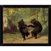 East Urban Home 'Dancing Bears' Framed Oil Painting Print Paper in Black/Green | 9.48 H x 12 W x 1 D in | Wayfair EASN6800 39516176