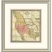 East Urban Home 'A New Map of Texas Oregon & California, 1846' Framed Print Paper in Gray | 24 H x 23 W x 1.5 D in | Wayfair EASN4514 39508835