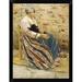 East Urban Home 'An Old Woman w/ Cat Framed Print' Framed Oil Painting Print Paper | 16 H x 12 W x 0.75 D in | Wayfair EASN8239 39525649