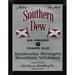 East Urban Home 'Southern Dew Kentucky Straight Bourbon Whiskey' Framed Graphic Art Print Paper in Gray | 12 H x 9.02 W x 1 D in | Wayfair