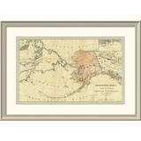 East Urban Home 'Northwestern America Showing the Territory Ceded By Russia to the United States, 1867' Framed Print Paper in Brown | Wayfair