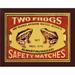 East Urban Home 'Two Frogs Safety Matches' Framed Vintage Advertisement Paper in Red/Yellow | 14 H x 18 W x 1 D in | Wayfair EASN4979 39514338