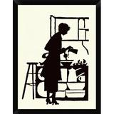 East Urban Home 'Homemaker Waters Plants' Framed Graphic Art Print Paper in Black | 16 H x 12 W x 1 D in | Wayfair EASN8822 39526383