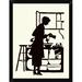 East Urban Home 'Homemaker Waters Plants' Framed Graphic Art Print Paper in Black | 16 H x 12 W x 1 D in | Wayfair EASN8822 39526383