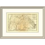 East Urban Home 'State of Georgia, 1795' Framed Print Paper in Gray | 21 H x 30 W x 1.5 D in | Wayfair EASN3930 39506790