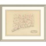 East Urban Home 'Connecticut: Senatorial Districts, 1893' Framed Print Paper in Brown | 30 H x 38 W x 1.5 D in | Wayfair EASN4331 39508212