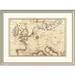 East Urban Home 'Portolan Map of Spain, England, France, Germany, the British Isles' Framed Print Paper in Brown | 28 H x 38 W x 1.5 D in | Wayfair