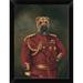 East Urban Home 'Major-General Woof' Framed Oil Painting Print Paper in Green/Red | 12 H x 8.89 W x 1 D in | Wayfair EASN5831 39515198