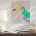 East Urban Home 'Tropical Toucan' Painting Print on Wrapped Canvas in Green/Pink | 30 H x 24 W x 1.5 D in | Wayfair EASU6777 34127836