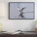 East Urban Home 'Whooper Swan Landing on Lake, Japan ' Framed Photographic Print on Canvas in White | 20 H x 30 W x 1.5 D in | Wayfair