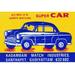 Buyenlarge 'Super Car' Vintage Advertisement in Blue/Red | 44 H x 66 W x 1.5 D in | Wayfair 0-587-25949-3C4466