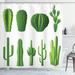 Ebern Designs Niels Print Cartoon Like Image Hot Mexican Desert Plant Cactus Types w/ Spikes Image Single Shower Curtain | 75 H x 69 W in | Wayfair