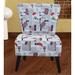 Slipper Chair - Ebern Designs Schoenherr 23.7" Wide Slipper Chair Linen in Black/Brown | 31.5 H x 23.7 W x 28.5 D in | Wayfair EBND6121 40980333