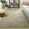 Green 60 x 0.25 in Area Rug - Ebern Designs Declan Hand-Knotted Light Area Rug Cotton | 60 W x 0.25 D in | Wayfair EBND7329 41037038