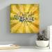 Ebern Designs 'Sunshine Away' Textual Art on Wrapped Canvas in Yellow | 14 H x 14 W x 2 D in | Wayfair EBND8269 41270888