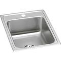 Elkay Lustertone 17" L x 22" W Drop-In Kitchen Sink w/ Basket Strainer & Drain Assembly Stainless Steel in Gray | 9.125 H x 22 D in | Wayfair