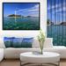 East Urban Home 'Lengkuas Island Indonesia' Framed Photographic Print on Wrapped Canvas Metal in Blue/Green | 30 H x 40 W x 1.5 D in | Wayfair