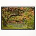 East Urban Home 'Japanese Garden Fall Season' Framed Photographic Print on Wrapped Canvas in Brown/Green | 12 H x 20 W x 1 D in | Wayfair