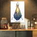 Design Art Mannequin w/ Long Dress Digital Graphic Art on Wrapped Canvas Metal in Indigo/Yellow | 32 H x 16 W x 1 D in | Wayfair PT6644-16-32