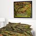 East Urban Home 'Japanese Garden Fall Season' Framed Photographic Print on Wrapped Canvas Metal in Brown/Green | 16 H x 32 W x 1 D in | Wayfair