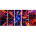 Design Art Metal 'Starry Trance' 5 Piece Graphic Art Set Metal in Blue/Orange | 28 H x 60 W x 1 D in | Wayfair MT3033-401