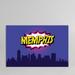 East Urban Home Comic Book Skyline Series: Memphis Graphic Art on Wrapped Canvas Metal in Black/Blue/Pink | 40 H x 60 W x 1.5 D in | Wayfair