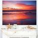 Design Art Colorful Tropical Beach w/ Clouds - Seashore Photographic Print on Wrapped Canvas Metal in Pink | 20 H x 40 W x 1 D in | Wayfair