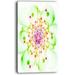 Design Art Perfect Glowing Fractal Flower in Graphic Art on Wrapped Canvas Metal in Green | 32 H x 16 W x 1 D in | Wayfair PT12142-16-32