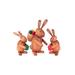 The Holiday Aisle® 3 Piece Dregeno Easter Rabbit Family Ornament Set Wood in Brown | 7.25 H in | Wayfair THLA5961 40242830