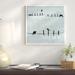 East Urban Home Birds on a Wire 3 Up - Print on Canvas in Black/Blue | 17.5 H x 17.5 W x 1.5 D in | Wayfair ESUM5274 43653011