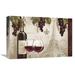 East Urban Home 'Wine in Paris II' Print on Canvas in Green/Indigo | 20 H x 30 W x 1.5 D in | Wayfair ESUN0911 43339246