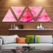 East Urban Home ' Fractal Electric Lightning' Graphic Art Print Multi-Piece Image on Wrapped Canvas Canvas, in Pink | 28 H x 60 W x 1 D in | Wayfair