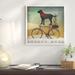 East Urban Home Black Lab on Bike Christmas by Ryan Flowler - Graphic Art Print on Canvas in Black/Brown/Yellow | 1.5 D in | Wayfair